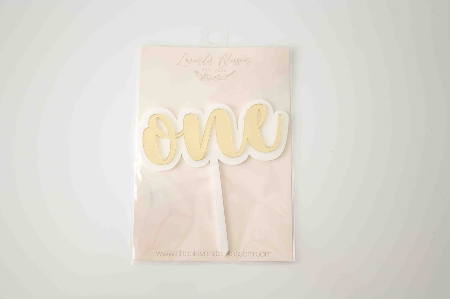 Gold Mirrored Acrylic Cake Toppers